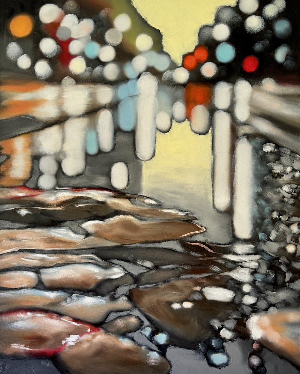 Interaction of Tomorrow, 2024, 80 x 100 cm Ölgemälde