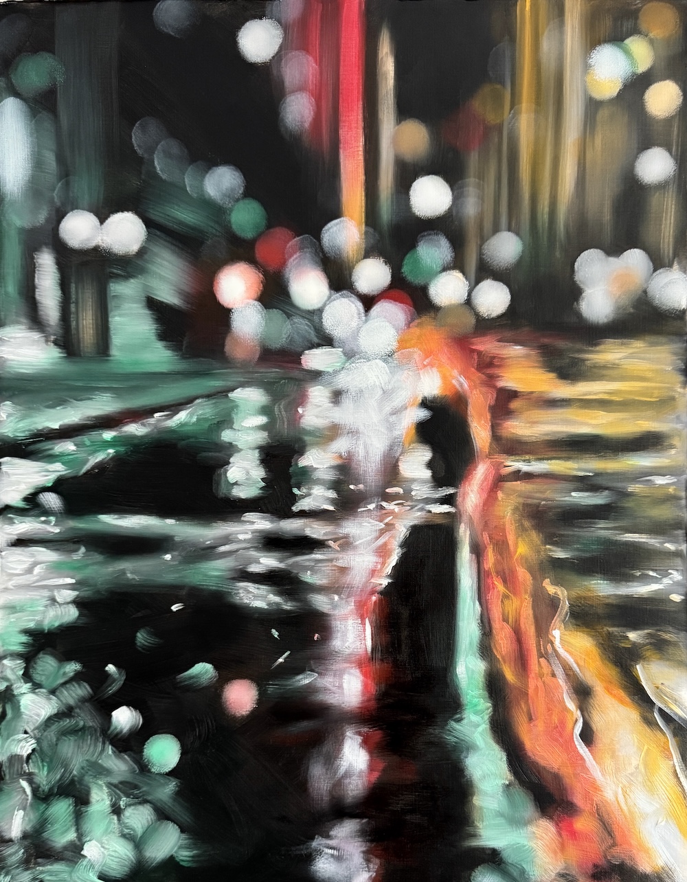 Path P, 50x60 cm, Oil on Paper, 2025