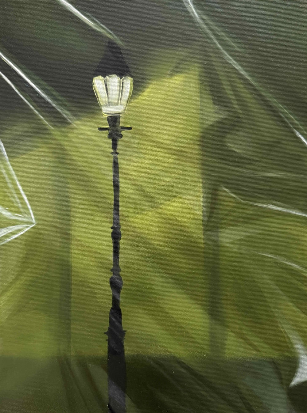 Lantern Green, 30x40 cm, oil on canvas, 2025