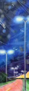 In to the blue 120x40 cm